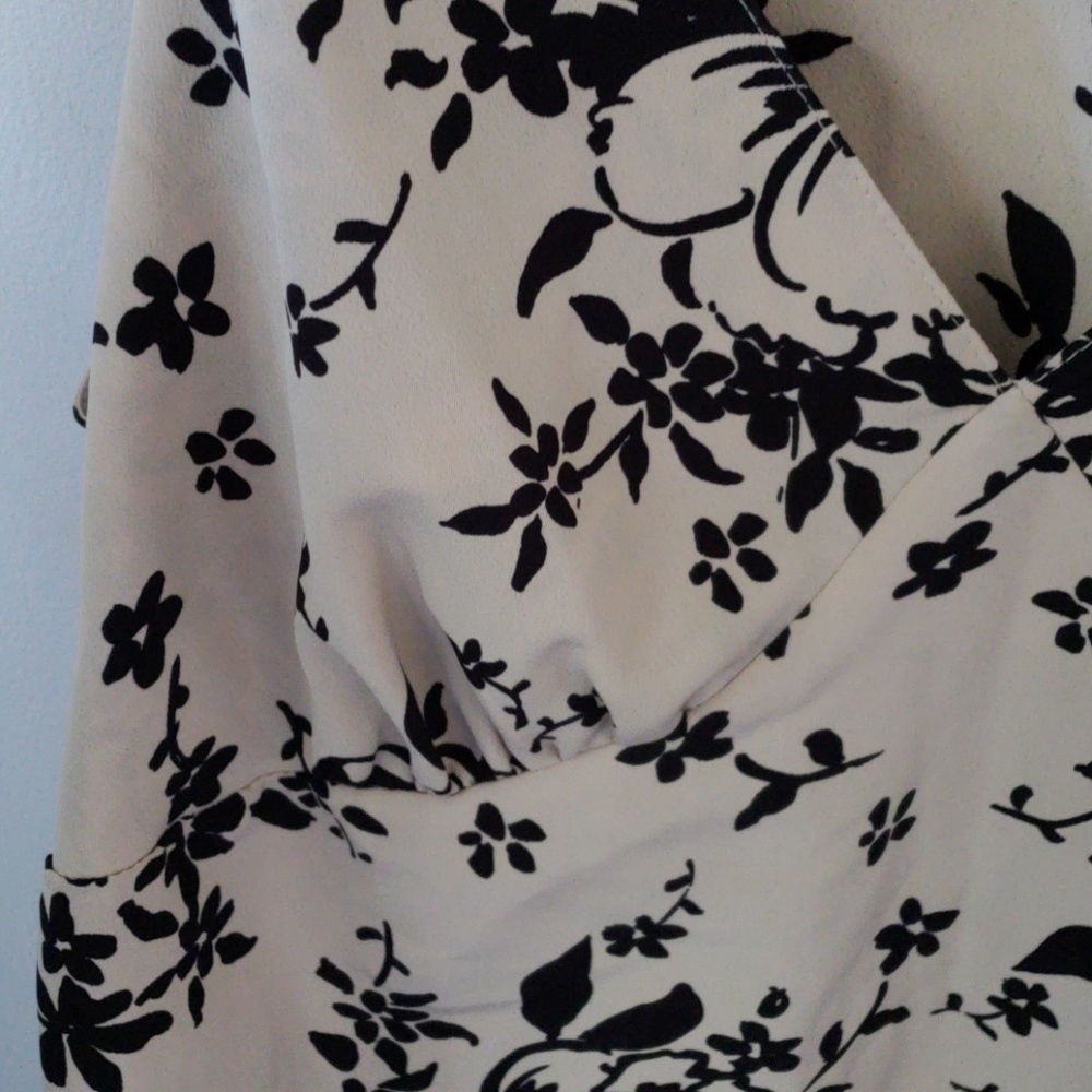*PRICE DROP*
Daisy Fuentes tan and black tie strap sleeveless blouse - Picture 4 of 6